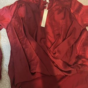 Burgundy Chiffon Top